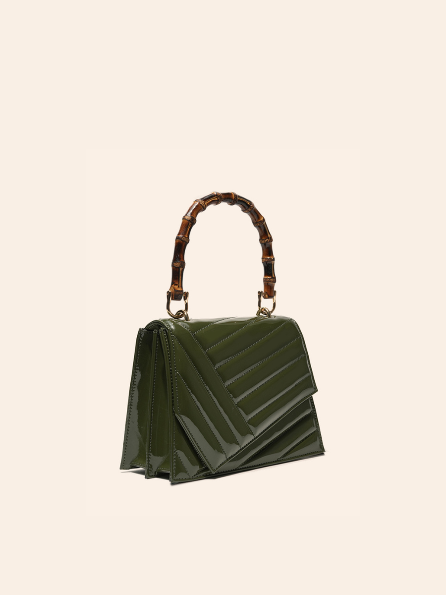 Golden Hour Bamboo Handle Bag