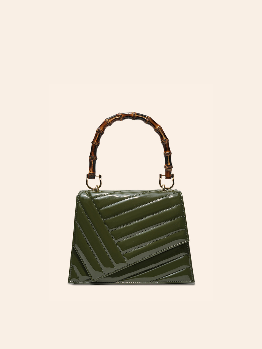 Golden Hour Bamboo Handle Bag